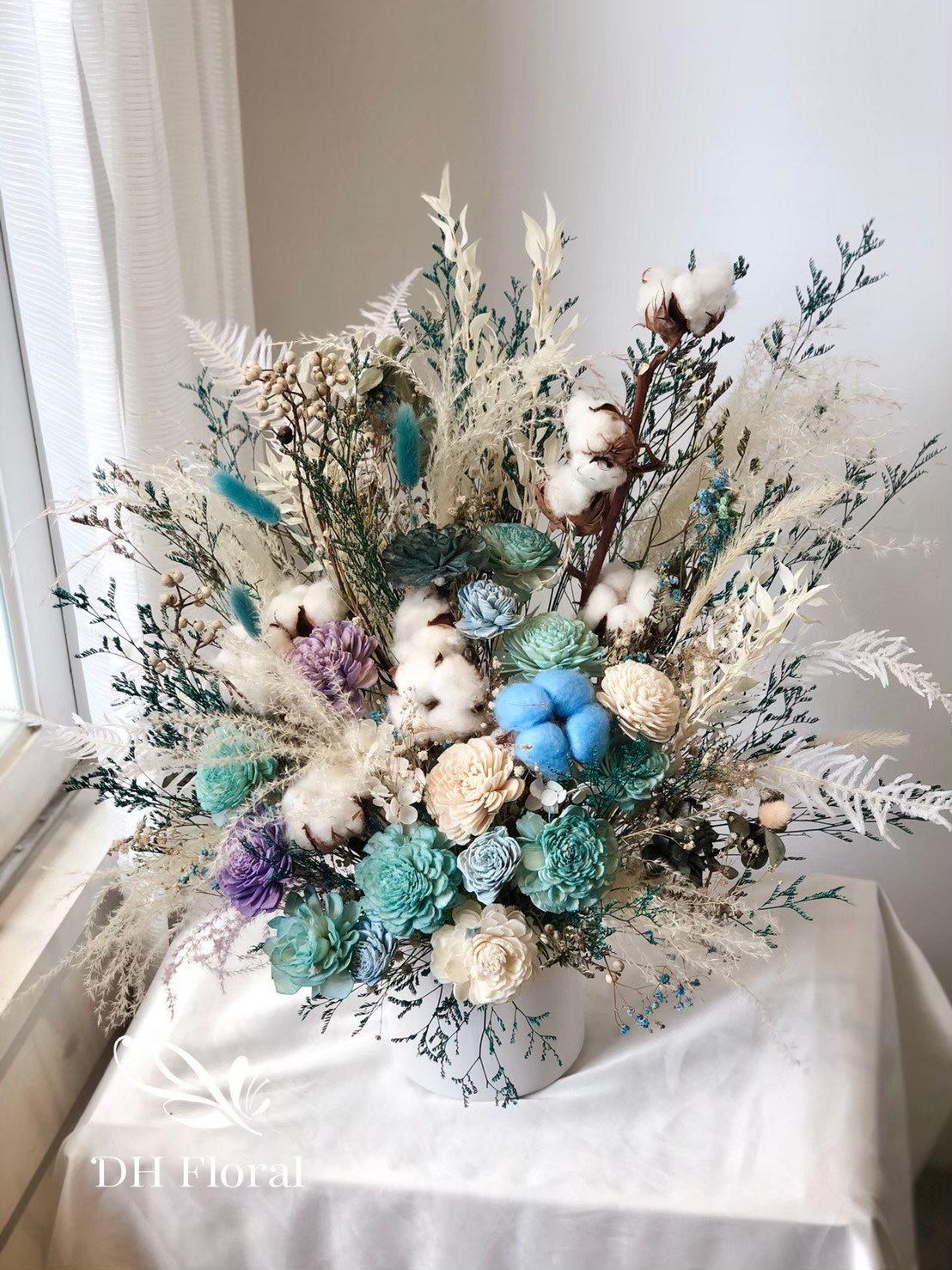  優雅藍紫色花禮