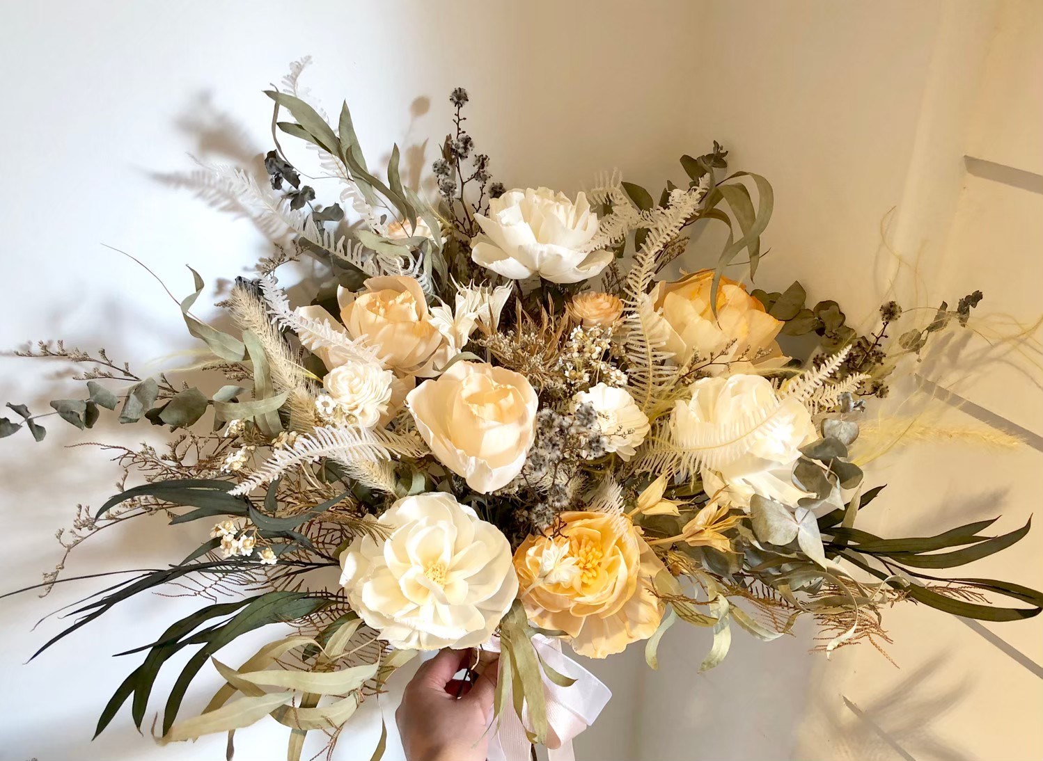 古典不凋乾燥花手綁捧花