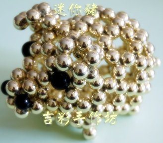 小金豬 4mm 金珠