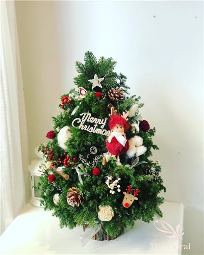心願聖誕樹-紅金
