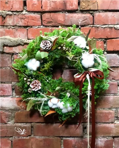 聖誕花圈-典雅