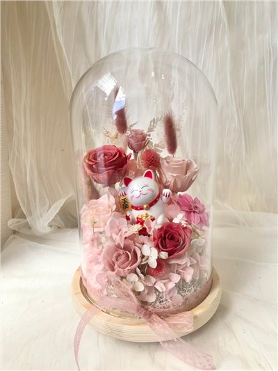 招財貓花盅(Led燈)